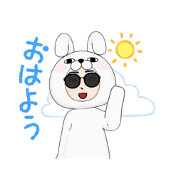 [LINEスタンプ] ウサギ着ぐるみスタンプ