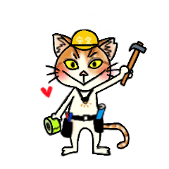 [LINEスタンプ] 舞台スタッフのねこ