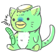 [LINEスタンプ] 河童猫