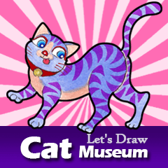 [LINEスタンプ] 猫美術館  - Let's Draw (En)の画像（メイン）