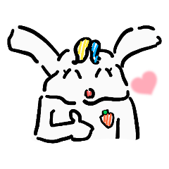 [LINEスタンプ] 白ウサちゃん