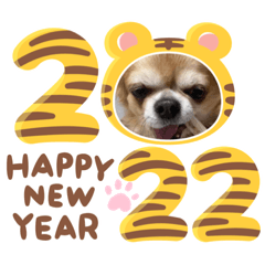 [LINEスタンプ] うちのてつです。年賀状虎