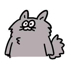 [LINEスタンプ] ウルフグレーの猫の画像（メイン）