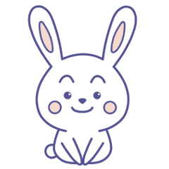 [LINEスタンプ] ♡可愛い動物スタンプ♪ウサギのぴょん太☆