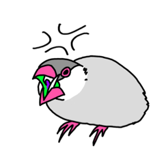 [LINEスタンプ] 怒れる文鳥