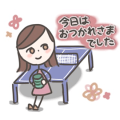 [LINEスタンプ] 卓球女子のスタンプ