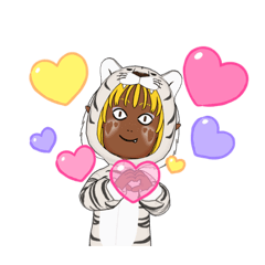 [LINEスタンプ] 白い虎ちゃんスタンプ