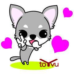 [LINEスタンプ] ちわちわちわわん②‐toyvu-