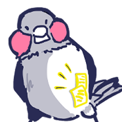 [LINEスタンプ] 腹筋を痛めたピーちゃん(ミニ)