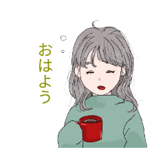 [LINEスタンプ] ロングのお姉さん