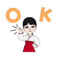 [LINEスタンプ] 美人巫女アバターの舞さん