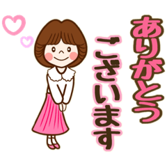 [LINEスタンプ] 昭和なヘアー ファションの女子