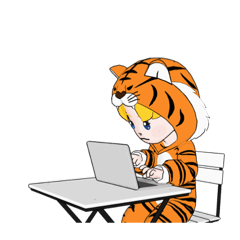 [LINEスタンプ] 虎の子とらのこ