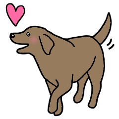 [LINEスタンプ] 犬種別ラブラドールレトリーバー(チョコ)