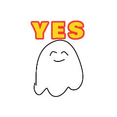 [LINEスタンプ] かわいいね、おばけ