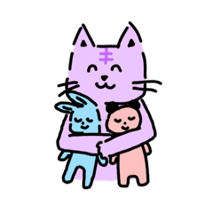 [LINEスタンプ] 毎日ネコとパンダとウサギ達！