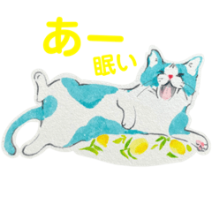 [LINEスタンプ] Memenekosama _ ハチワレCat