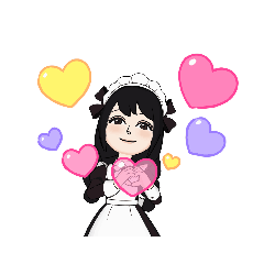 [LINEスタンプ] メイドの舞さん。