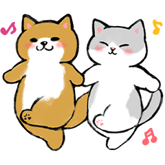 [LINEスタンプ] 猫と柴犬の気持ちを伝えるスタンプ