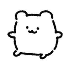 [LINEスタンプ] あどけないしろくまくん（常識的）