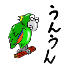 [LINEスタンプ] オウムのごんたろう 01