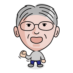 [LINEスタンプ] メガネをかけたおじさん