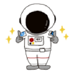 [LINEスタンプ] 宇宙飛行士と宙の旅 日常スタンプ