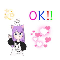 [LINEスタンプ] アバター スタンプ 女性 ねこ