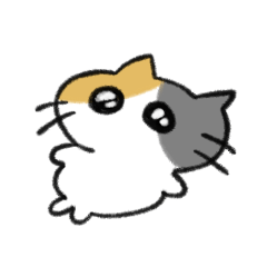 [LINEスタンプ] ぷにねこさん（くるしみ）