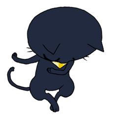 [LINEスタンプ] 黒猫(イカスミ)の敬語集