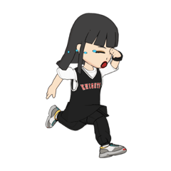 [LINEスタンプ] 黒髪ぱっつん