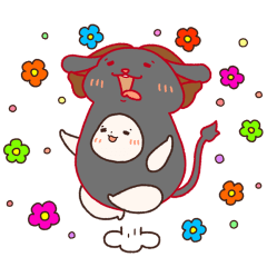 [LINEスタンプ] いつでも使えるクロ山羊