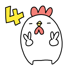 [LINEスタンプ] にわとりチキン#4