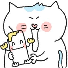 [LINEスタンプ] ネコのもものすけ ✕ おともだち1