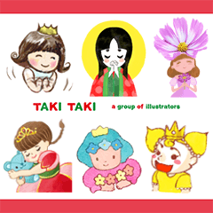 [LINEスタンプ] 可愛いお姫様から励ましと応援絵本風セット