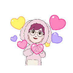 [LINEスタンプ] ピンクのかわいい女の子