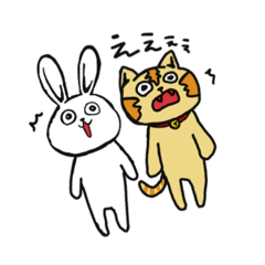 [LINEスタンプ] うさぎ時々ねこ。
