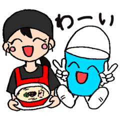 [LINEスタンプ] 幸せの青いバケツくんスタンプ
