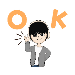 [LINEスタンプ] ヘッドフォンの男の子