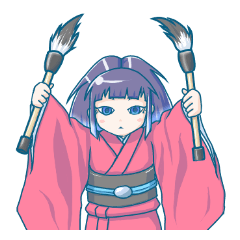 [LINEスタンプ] 無愛想筆子ちゃん