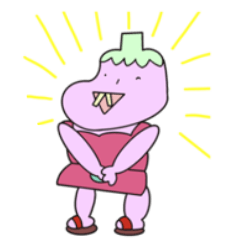 [LINEスタンプ] ナスかあちゃん