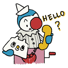 [LINEスタンプ] ピエロたち (Friendly セット英語）