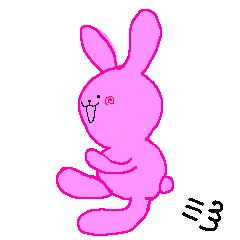 [LINEスタンプ] ぴんくいろのうさぎ