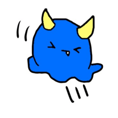 [LINEスタンプ] ツノ生えた液体。