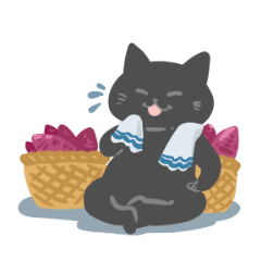 [LINEスタンプ] 黒猫のダイフクと菜園の仲間たち 2