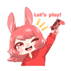 [LINEスタンプ] ゲーマーうさぎの日常