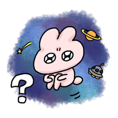 [LINEスタンプ] 眉間ウサギ