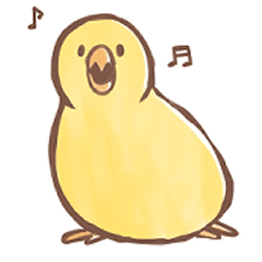 [LINEスタンプ] しあわせのきいろいインコ