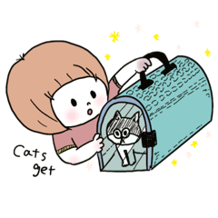 [LINEスタンプ] 保護猫ちゃんとボランティアさん