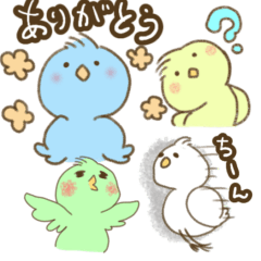 [LINEスタンプ] カラフルことりスタンプ